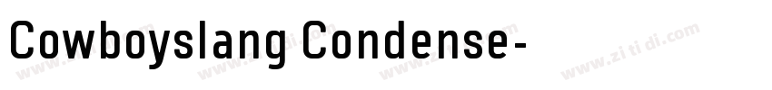 Cowboyslang Condense字体转换